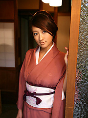 Sexy gravure idol beauty slowly takes off her pink kimono - Erotic and nude pussy pics at GirlSoftcore.com