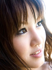 Misako Asian cutie in a denim dress shows off her legs - Erotic and nude pussy pics at GirlSoftcore.com