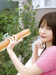 Rira Himesaki lovely Asian teen shows a peek at her ass - Erotic and nude pussy pics at GirlSoftcore.com