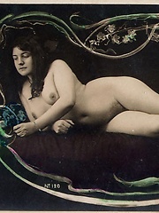 Vintage naked chicks using color tints in thirties