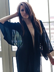 Caitlin McSwain Black Robe - Erotic and nude pussy pics at GirlSoftcore.com