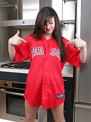 Amazing teen star Autumn Riley is a sexiest fan of Red Sox - Erotic and nude pussy pics at GirlSoftcore.com