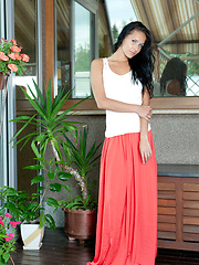 Brunette cutie Diana G shows her hot shaved snatch and small tits - Erotic and nude pussy pics at GirlSoftcore.com