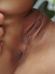 Shaved pussy and naturally hot breasts - Erotic and nude pussy pics at GirlSoftcore.com