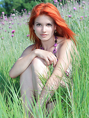 Amidst the wild grass, and delicate lavander flowers, a ravishing Viola showcases her natural beauty with engagingly carefree and uninhibited poses that reminds us of lazy summer afternoons. - Erotic and nude pussy pics at GirlSoftcore.com