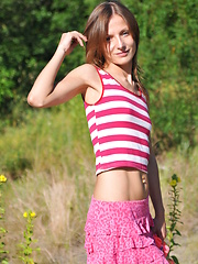 Lovely slender babe likes to pose naked on the sun in wild environment. Wilderness out as well inside is her best asset. - Erotic and nude pussy pics at GirlSoftcore.com