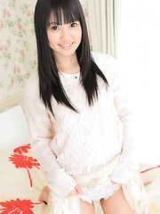 Sexy asian teen Kotomi Asakura flashes her pussy - Erotic and nude pussy pics at GirlSoftcore.com