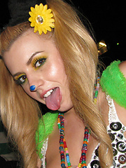 Lexi Belle collected these photos while partying in costume - Erotic and nude pussy pics at GirlSoftcore.com