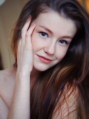 Strikingly beautiful in white lingerie with a red satin ribbon Emily Bloom knows just how to tease and please you - Erotic and nude pussy pics at GirlSoftcore.com