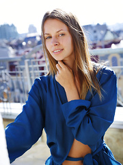 Let a smiling, carefree Lucia D brighten up your morning with an uninhibited tease as she proudly shows off her flexible body - Erotic and nude pussy pics at GirlSoftcore.com