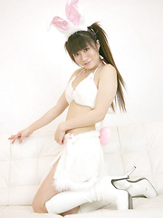 Ayumi Hayama Asian has big tits in fluffy bunny outfit and plays - Erotic and nude pussy pics at GirlSoftcore.com