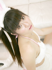 Ayumi Hayama Asian has big tits in fluffy bunny outfit and plays - Erotic and nude pussy pics at GirlSoftcore.com