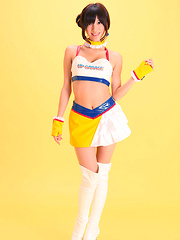 Mana Mizuno Asian is such hot cupcake in latex outfit and boots - Erotic and nude pussy pics at GirlSoftcore.com