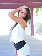 Harper baring it all outside - Erotic and nude pussy pics at GirlSoftcore.com