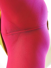 Trinity wearing pink tights and legwarmers but no panties - Erotic and nude pussy pics at GirlSoftcore.com