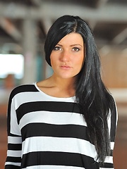 Marletta in the parking garage getting naked - Erotic and nude pussy pics at GirlSoftcore.com