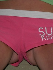 Skye shows off her tight round ass in tiny shorts - Erotic and nude pussy pics at GirlSoftcore.com