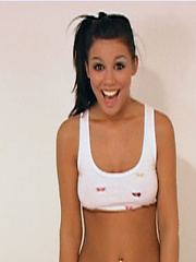 The delicious teen Destiny Moody gets happy stripping to the oldies - Erotic and nude pussy pics at GirlSoftcore.com