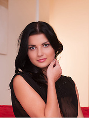 Branna a looks chic and sexy in sheer black dress - Erotic and nude pussy pics at GirlSoftcore.com