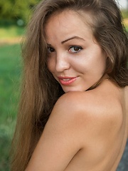 Arina G carefree allure, natural beauty, and sweet smile in a countryside shoot - Erotic and nude pussy pics at GirlSoftcore.com
