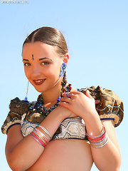 Perfection in a blue cape - Erotic and nude pussy pics at GirlSoftcore.com