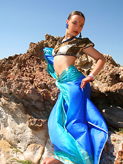 Perfection in a blue cape - Erotic and nude pussy pics at GirlSoftcore.com