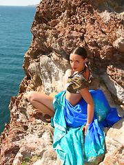 Perfection in a blue cape - Erotic and nude pussy pics at GirlSoftcore.com