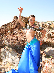 Perfection in a blue cape - Erotic and nude pussy pics at GirlSoftcore.com