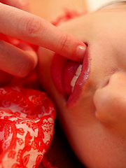 Ayame was trying to be a decent Japanese girl, but her body was worked up to a simmer. I pulled out the thermometer and she slid it into her tight pussy lips. - Erotic and nude pussy pics at GirlSoftcore.com