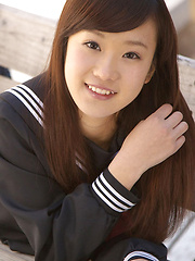Teen Kana Yuuki is schoolgirl with nice face and slender figure - Erotic and nude pussy pics at GirlSoftcore.com