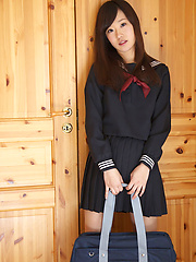 Teen Kana Yuuki is schoolgirl with nice face and slender figure - Erotic and nude pussy pics at GirlSoftcore.com