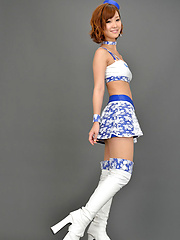 Ichika Nishimura Asian in long boots and short skirt is playful - Erotic and nude pussy pics at GirlSoftcore.com