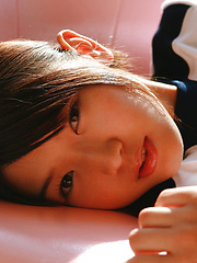 Noriko Kijima Asian in sports equipment is playful in the house - Erotic and nude pussy pics at GirlSoftcore.com