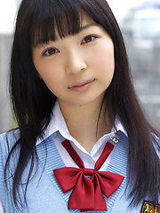 Kotone Moriyama Asian in uniform bends and shows ass on street - Erotic and nude pussy pics at GirlSoftcore.com