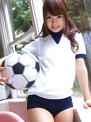 Manami Sato Asian in sports equipment canÂ´t wait to play ball - Erotic and nude pussy pics at GirlSoftcore.com