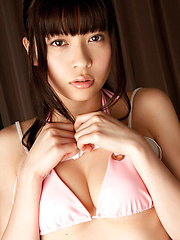 Yuuri Shiina Asian shows ass in bikini and takes corset off - Erotic and nude pussy pics at GirlSoftcore.com