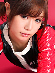 Ai Kumano Asian in latex and fluffy skirt is fresh and playful - Erotic and nude pussy pics at GirlSoftcore.com