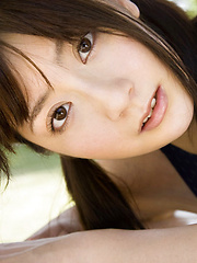 Anna Nakagawa Asian touches pussy in bath suit of the pool bars - Erotic and nude pussy pics at GirlSoftcore.com