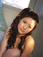 Cocoro Amachi Asian loves some sun heat on fit body in lingerie - Erotic and nude pussy pics at GirlSoftcore.com
