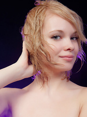 Feeona A posing in her boy-hugging dress before sprawling sensually on the cold, damp floor. - Erotic and nude pussy pics at GirlSoftcore.com