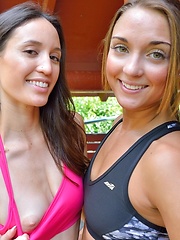 Mary and Aubrey Hiking the Lao Valley - Erotic and nude pussy pics at GirlSoftcore.com