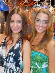 Mary and Aubrey Pantiless in Hawaii - Erotic and nude pussy pics at GirlSoftcore.com