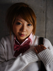 Sexy teen Rui Hazuki poses in short skirt out - Erotic and nude pussy pics at GirlSoftcore.com