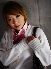 Sexy teen Rui Hazuki poses in short skirt out - Erotic and nude pussy pics at GirlSoftcore.com