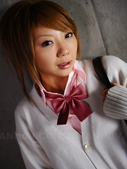 Sexy teen Rui Hazuki poses in short skirt out - Erotic and nude pussy pics at GirlSoftcore.com