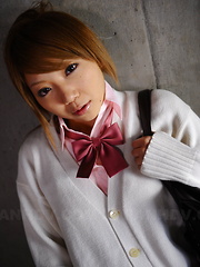 Sexy teen Rui Hazuki poses in short skirt out - Erotic and nude pussy pics at GirlSoftcore.com