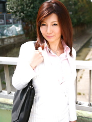 Sweet Sayuri Mikami poses in business suit - Erotic and nude pussy pics at GirlSoftcore.com