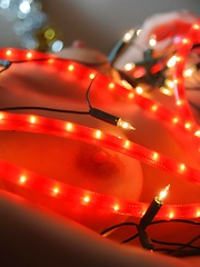 Hayley Marie Coppin Xmas Lights - Erotic and nude pussy pics at GirlSoftcore.com