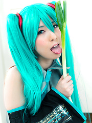 Sexy cosplay babe Miku Oguri - Erotic and nude pussy pics at GirlSoftcore.com