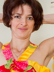 Milady shows off in this hairy porn - Erotic and nude pussy pics at GirlSoftcore.com